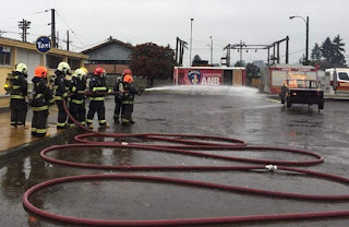 Cuerpo de bomberos de Lautaro y Pillanlelbún se capacitan en nuevo curso ANB Control de Fuego en Vehículo 