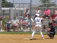 Amanda Beach at the plate