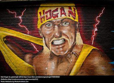 Street painting of hulk hogan