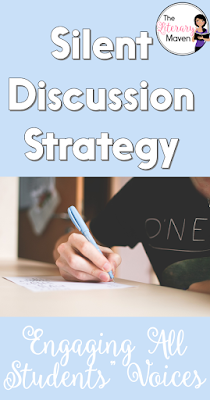 Using a silent discussion strategy allows for all students' voices to be heard and for the assessment of individual understanding of a text. Students practice agreeing or disagreeing and providing textual evidence just as they would in an oral discussion.