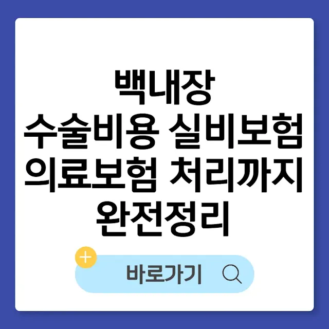 백내장 수술비용부터 실비보험 처리·의료보험 적용까지 총정리 썸네일