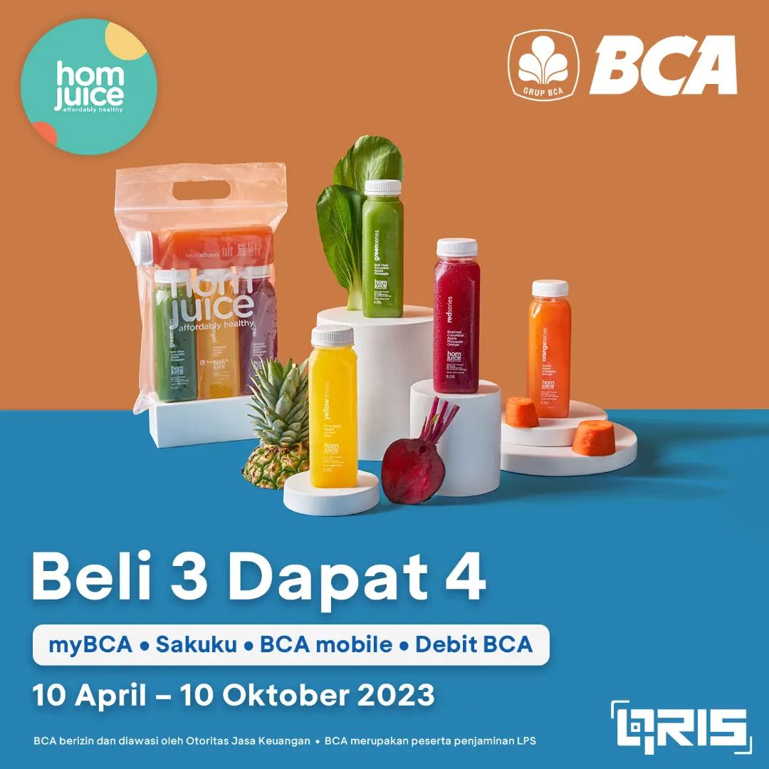 Promo Hom Juice BCA Beli 3 Dapat 4