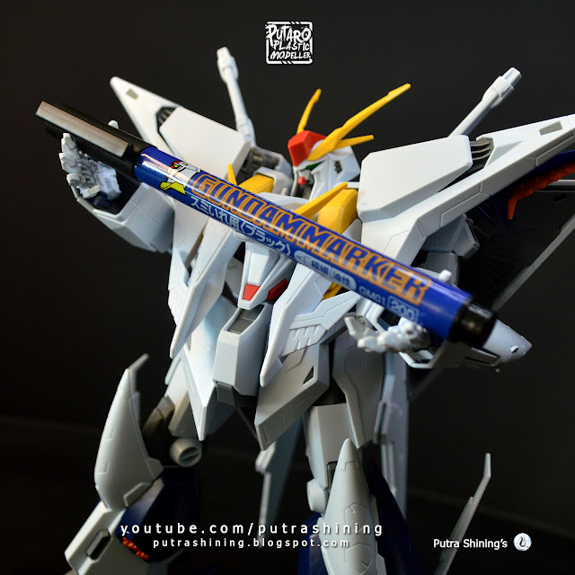 Tutorial How to Panel Lining with Gundam Marker for Beginner by Putra Shining