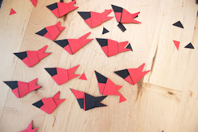 How to make paper strip birds- fun and easy spring folding craft to make with kids