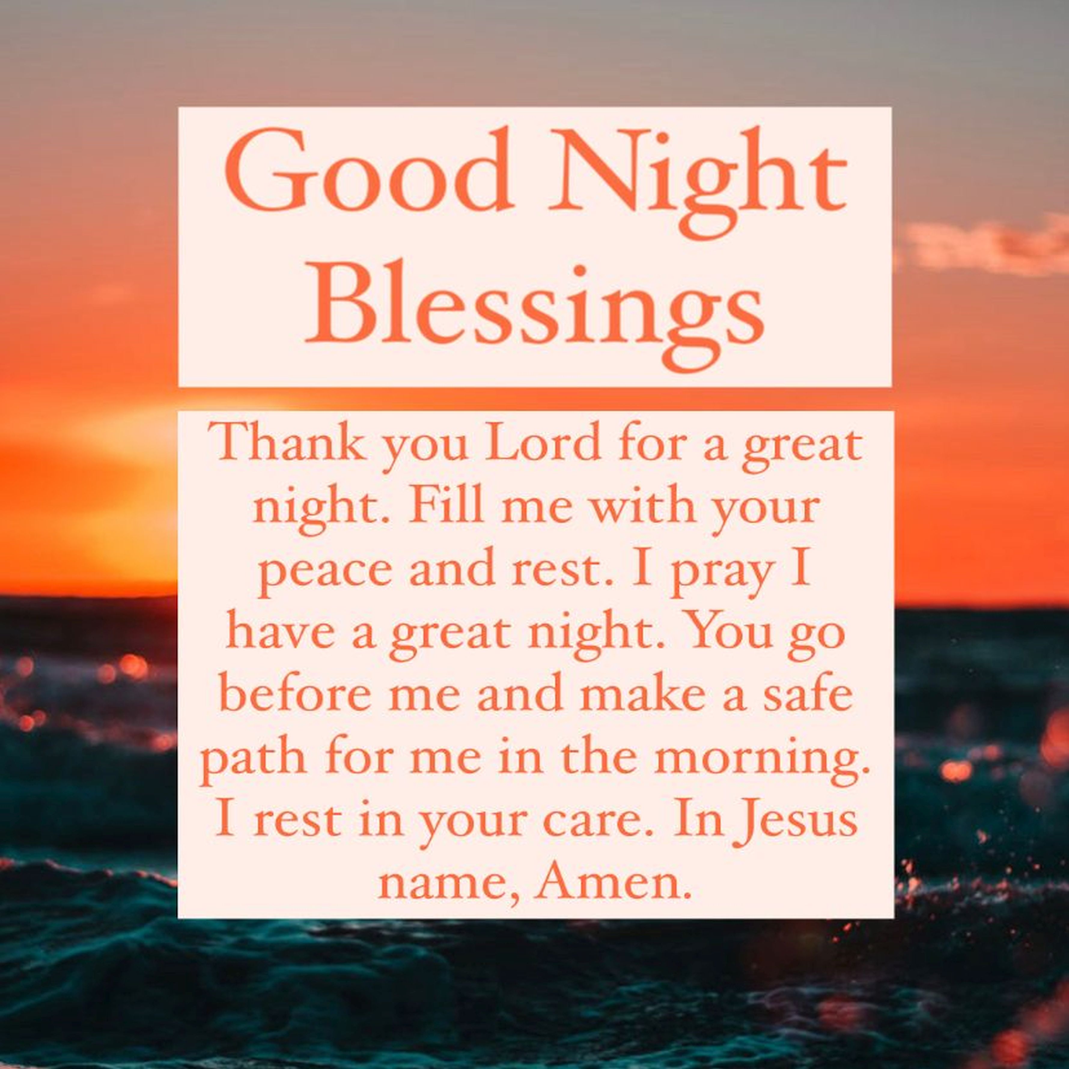 Good Night Blessings! May the Lord bless you and keep you safe💖