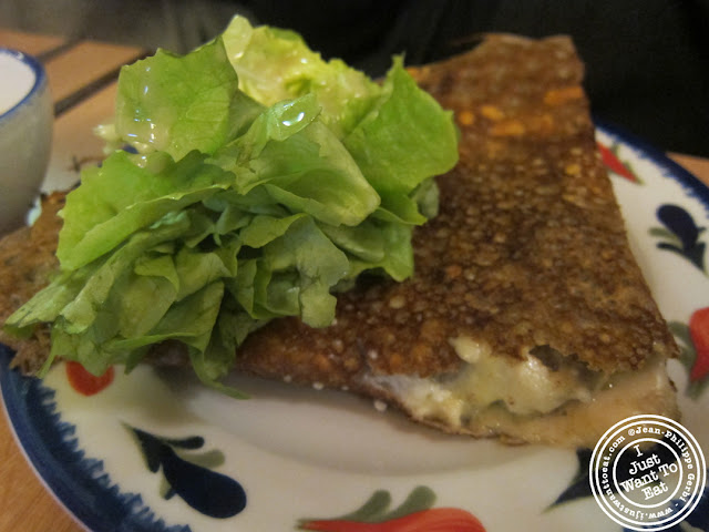 Image of the Cheese crepe at the creperie Le Petit Josselin in Paris, France