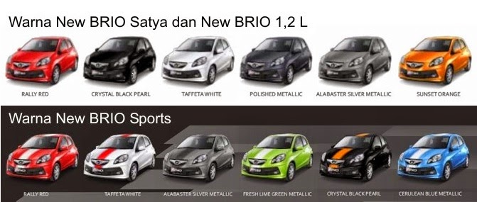 Pilihan Warna  Honda  HARGA MOBIL  HONDA 