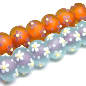 Etched Lampwork Glass Beads