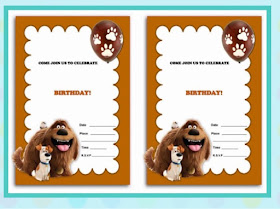 Secret Life of Pets Free Party Invitations