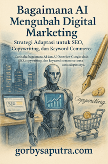 Bagaimana AI Mengubah Digital Marketing? : Strategi Adaptasi untuk SEO, Copywriting, dan Keyword Commerce Gambar : gorbysaputra.com