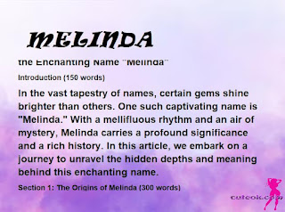 meaning of the name "MELINDA"