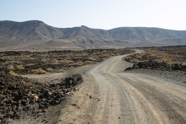 Strada per la spiaggia di Cofete-Fuerteventura