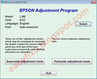 Adjustment Program Epson L365 - ECC ver.1.0.1