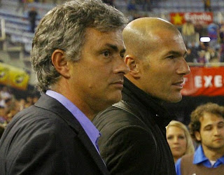 Mourinho and Zidane at Mestalla Stadium