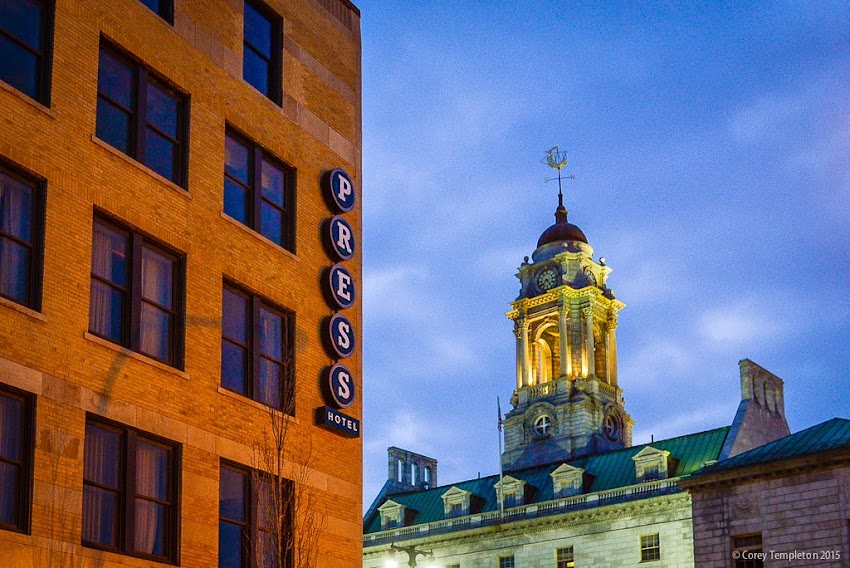 Portland, Maine the Press Hotel on Congress and Exchange Streets photo by Corey Templeton