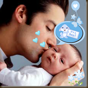 papá con bebé