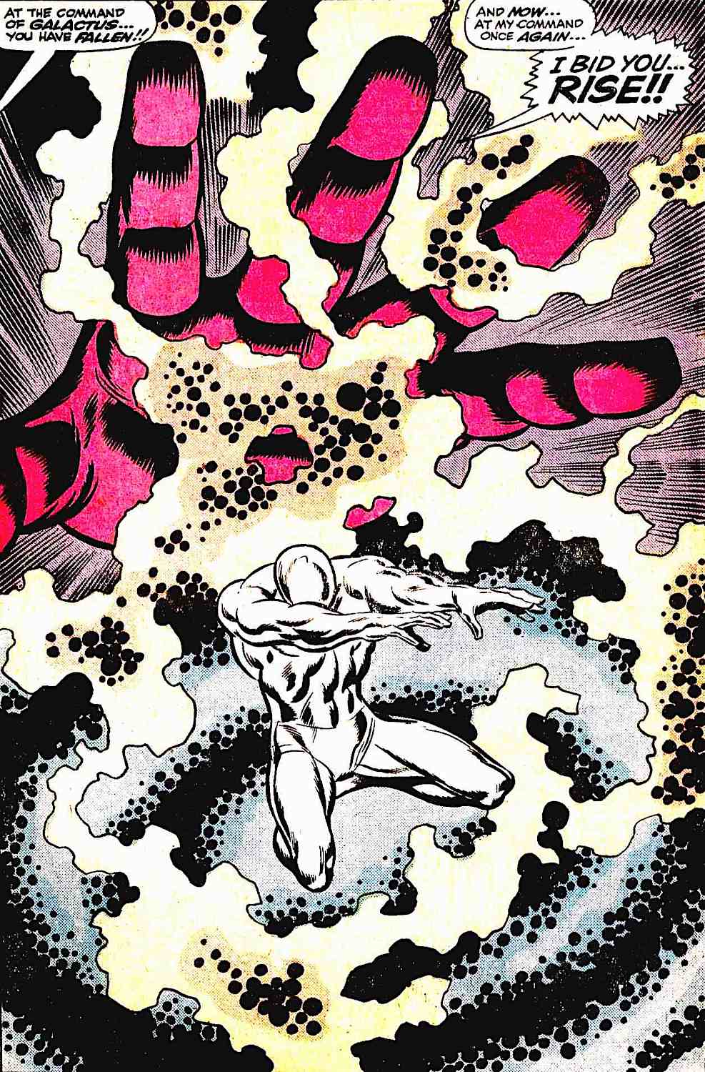 John Buscema's 1960s Silver Surfer with Galactus