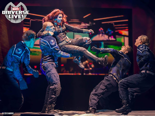 Black Widow kicks butt in @MARVELonTour at @TheQArena in CLE 