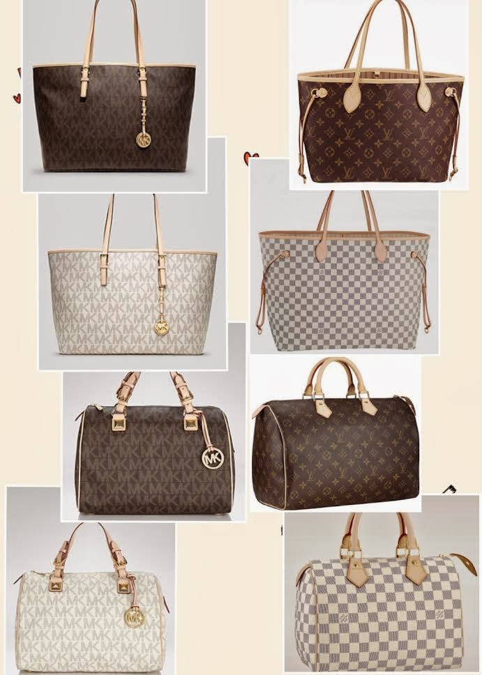 ... : MICHAEL Michael Kors Handbags; On The Right: Louis Vuitton Handbags