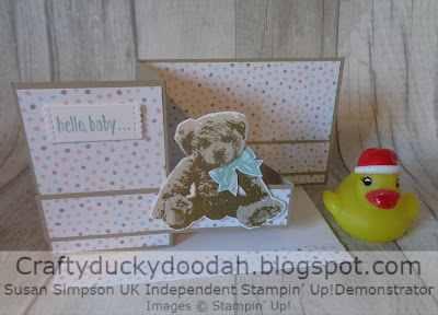 Craftyduckydoodah!, Stampin' Up! UK Independent  Demonstrator Susan Simpson, Baby Bear, Supplies available 24/7 from my online store, October 2018 Coffee & Cards Project, 