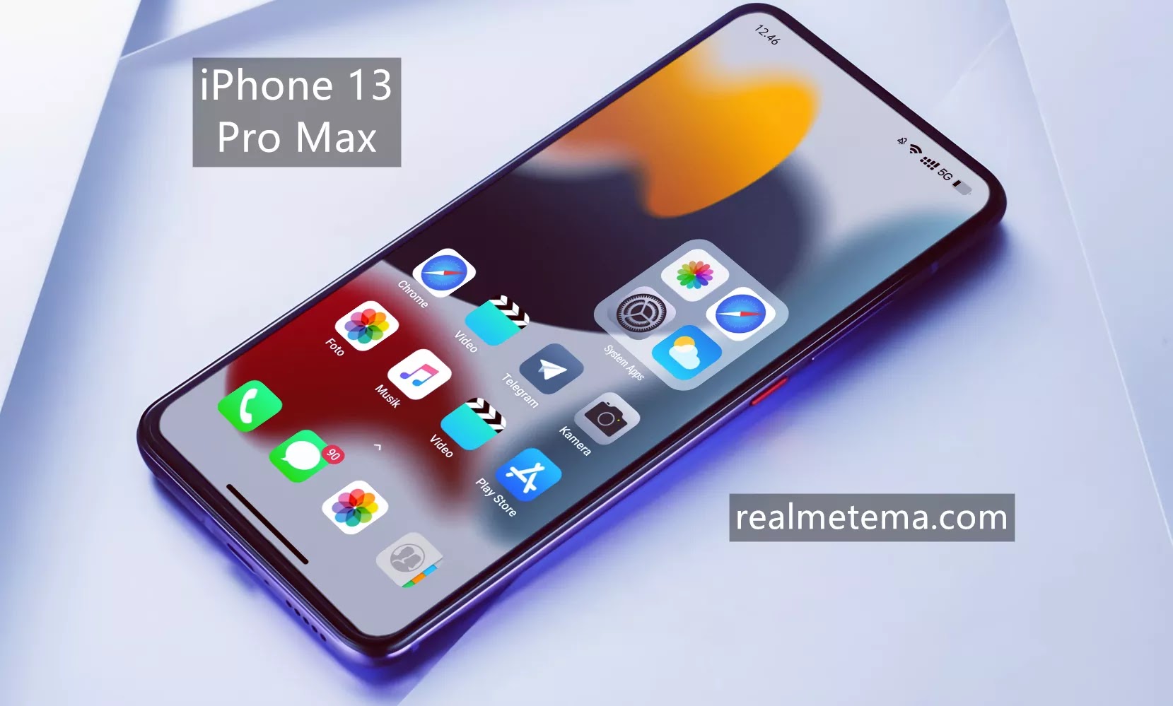 Download Tema iPhone 13 Pro Max Themes for OPPO Realme