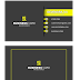 Grey and Yellow business card PSD editable Files