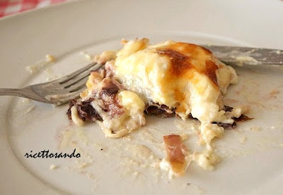 Pasticcio di radicchio e provola, lasagne vegetariane ricetta primi gratinata a forno