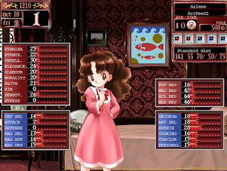 A shot of your daughter's stats in Princess Maker 2.