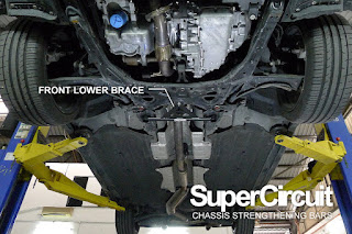 Honda Civic FC 1.5 turbo front lower brace by SUPERCIRCUIT.
