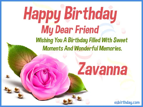 Zavanna Happy birthday friends