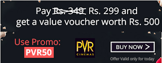 PVR Cinemas Value Voucher worth Rs.500 at just Rs.299 - Nearbuy