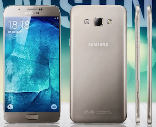 Spesifikasi Dan Harga Samsung galaxy A8 tampilan depan,belakang,dan samping
