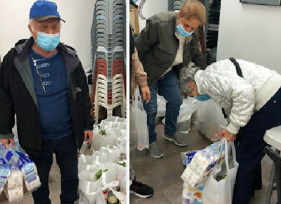 Holocaust Survivors receive Israel Relief Aid COVID supplies