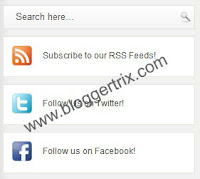 Add Social Media Share Widget With Search Box For Blogger