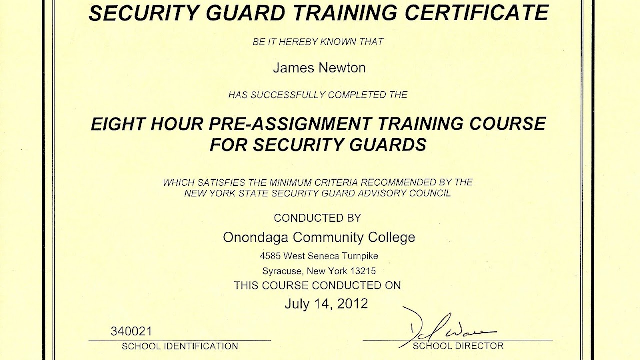 Security Officer Training Online