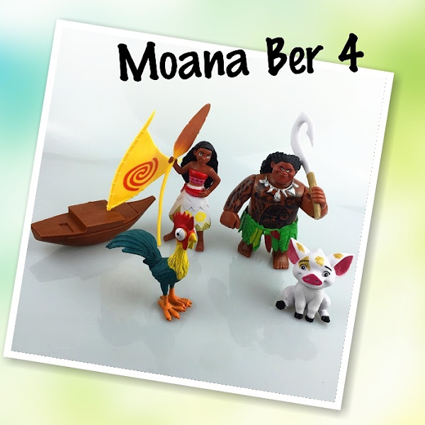 Figurin Pajangan Kue Mainan Moana Berempat Murah Grosir Ecer