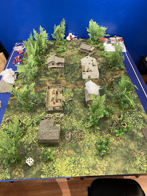 28mm Bolt Action WW2 Wargaming, Empire in  Flames book, Scenario 6.  British Commonwealth forces attack a Japanese HQ in Burma.