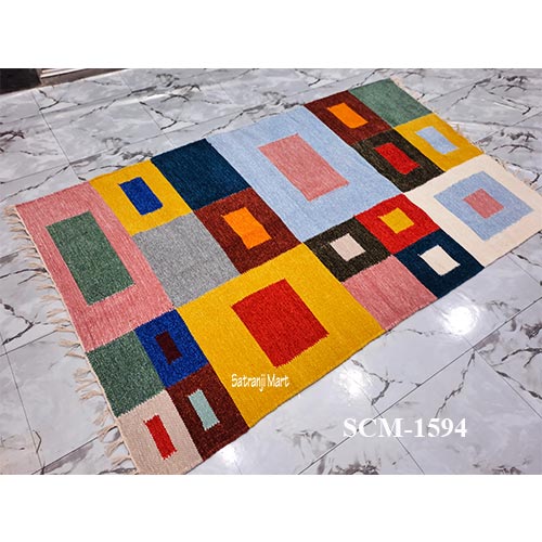 Buy handwoven 3'x5' feet Satranji carpet শতরঞ্জি SCM-1594
