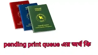 pending in print queue e passport