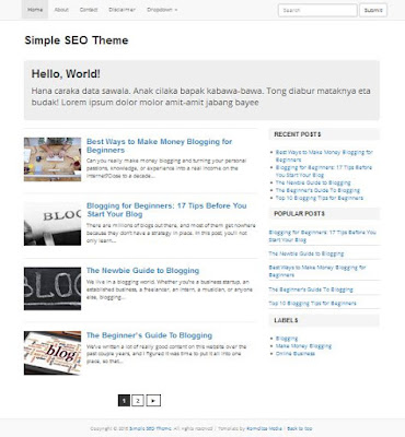  Isi blog Anda dengan posting berkualitas  Template Blog SEO Friendly & Responsive Gratis Free Download (Top 13 Best)