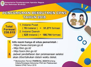 Alur Pendaftaran CPNS 2018 Hanya Dilakukan Lewat SSCN.BKN.GO.ID