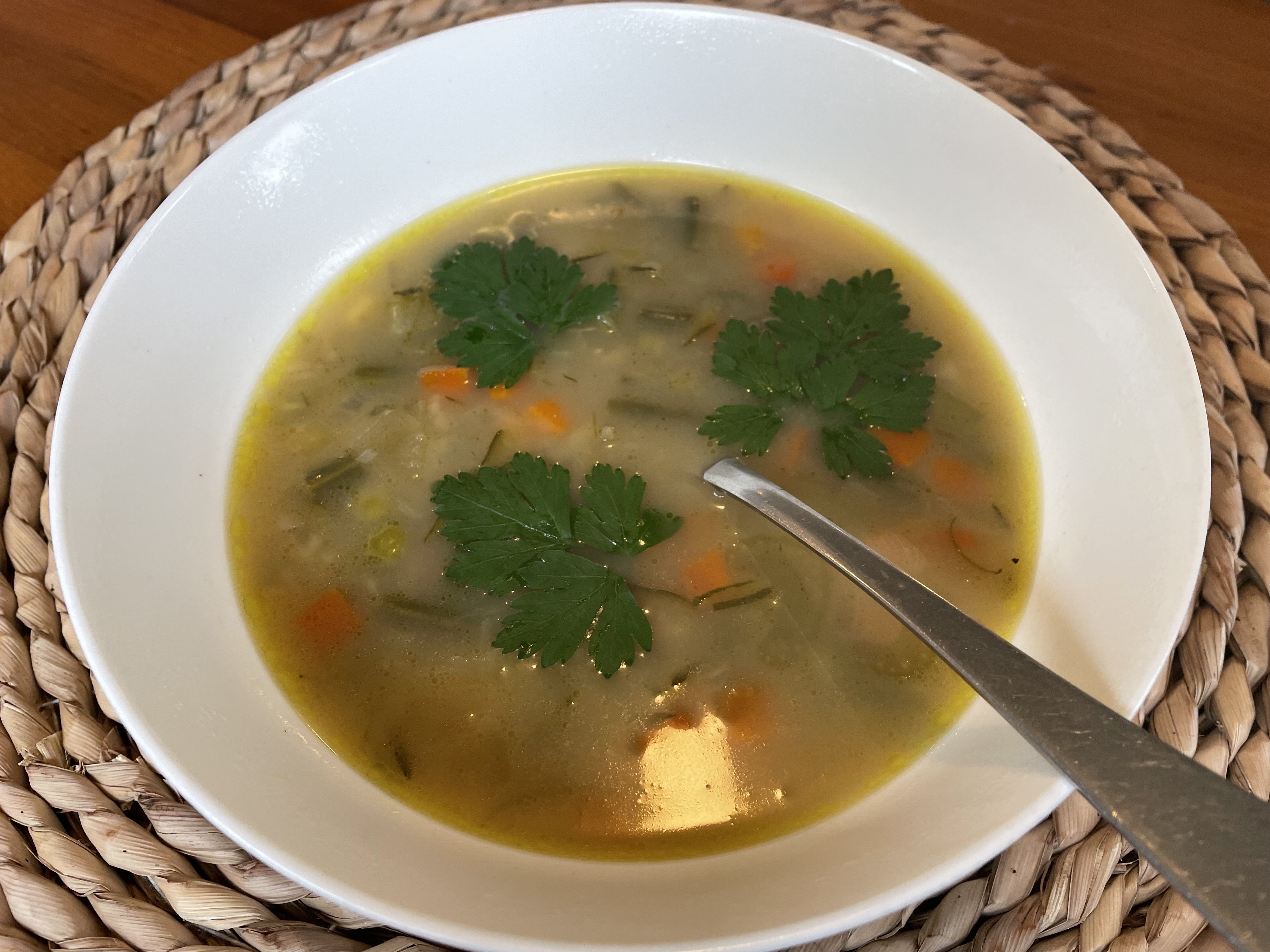 Chicken Barley Soup - The Forked Spoon