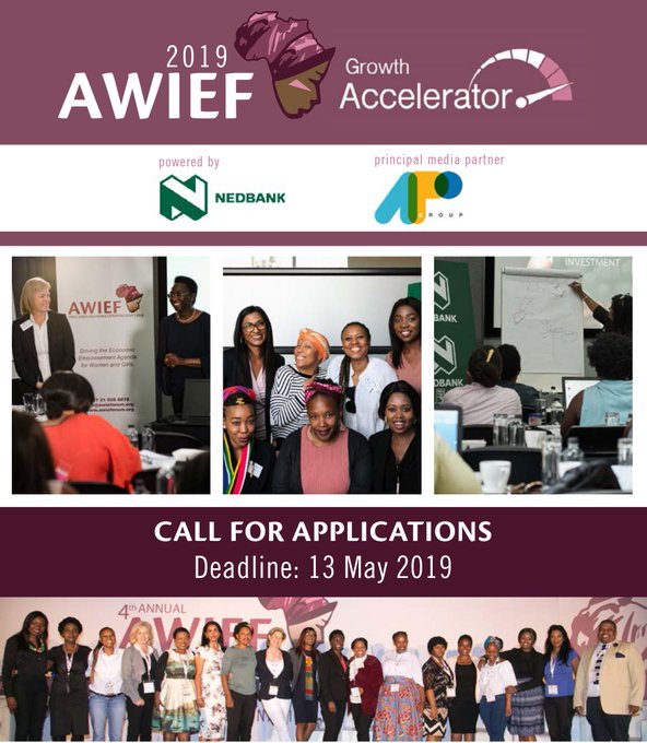 The Africa Women Innovation & Entrepreneurship Forum (AWIEF) Growth Accelerator Programme 2019 for South  African Women entrepreneur