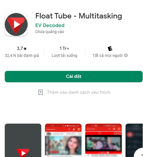 Tải Fload Tube app apk cho android, ios - cửa sổ nổi, đa nhiệm b