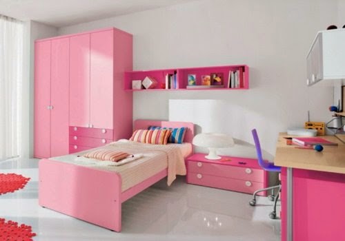  Desain Kamar Tidur Minimalis Remaja Putri  Warna Pink
