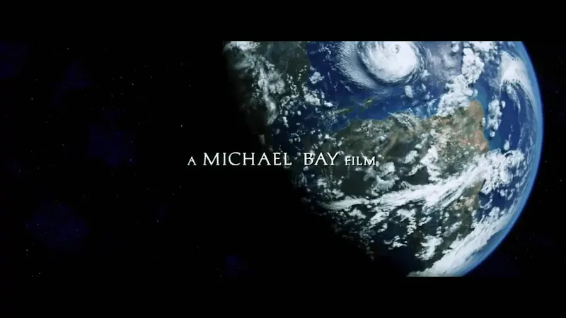 Ejemplo de creditos iniciales en la película Armageddon (1997) de Michael Bay - Shotcut Pro