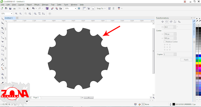 Cara Membuat Roda Gigi/Gear dengan Corel Draw X7