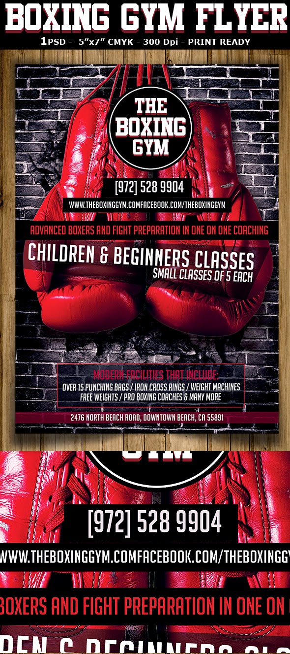  Boxing Gym Flyer Template