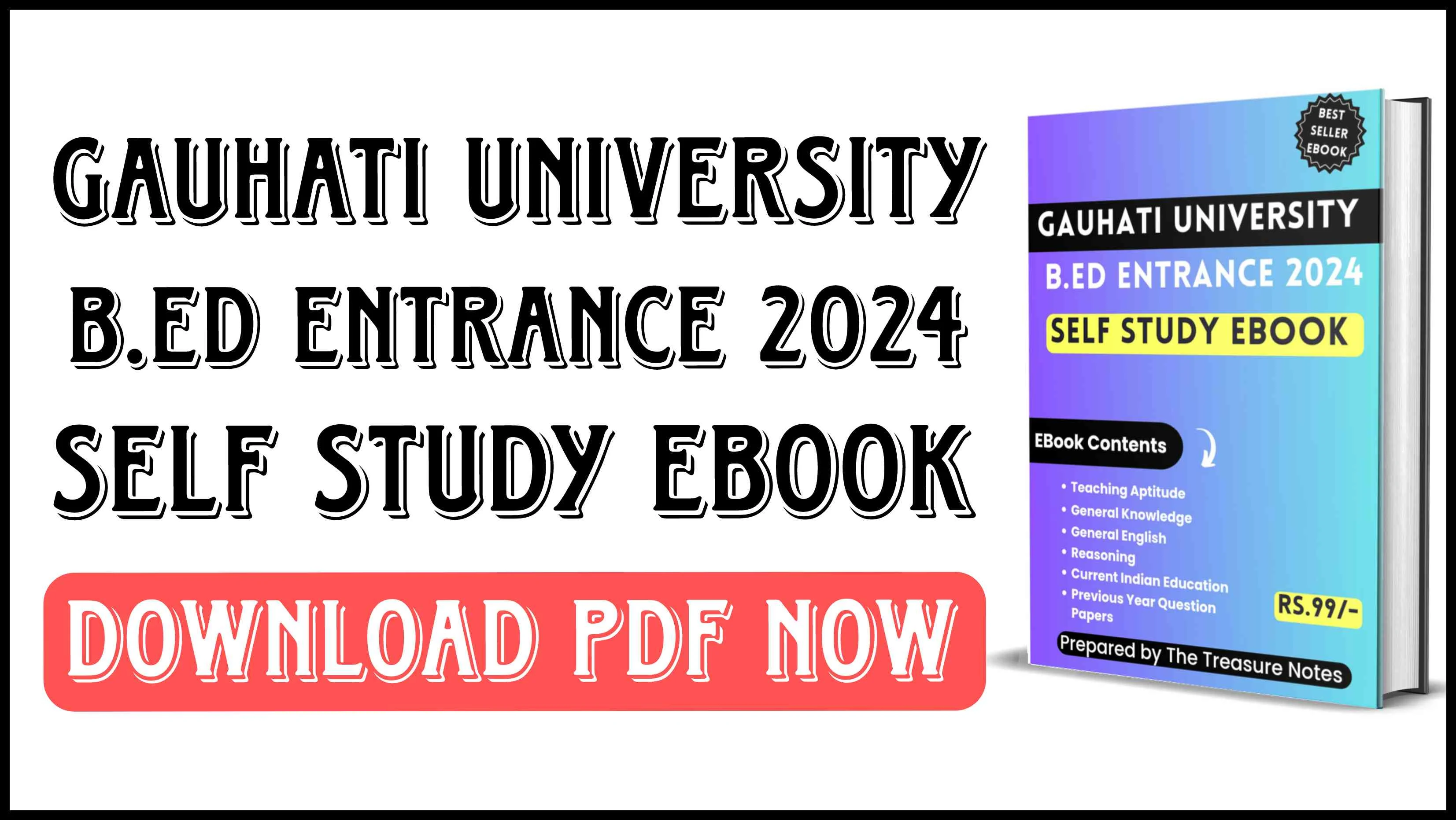 Gauhati University B.Ed Entrance eBook 2024 PDF