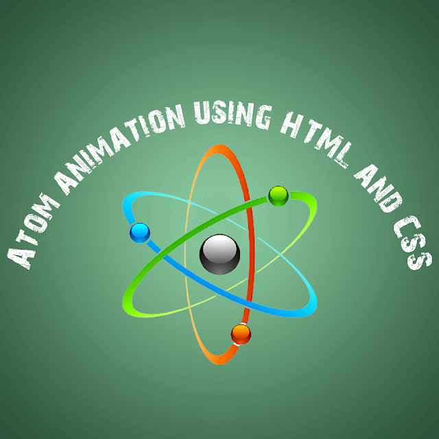 Atom animation using HTML and CSS